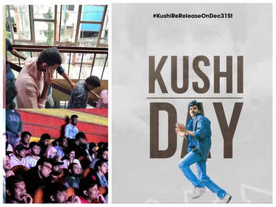 Kushi Re Release celebrations: ఫ్యాన్స్‌తో క‌లిసి ఖుషి సినిమా చూసిన అకీరా నంద‌న్‌..