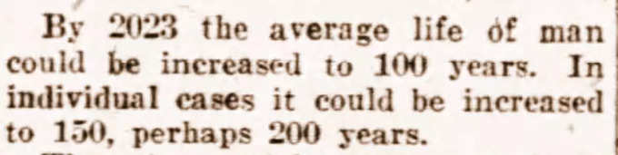 इंसान की औसत उम्र 100 साल होगी!