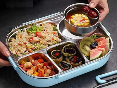 अन्न तासनतास ताजे आणि चवदार  राहण्यासाठी तसेच जेवण पॅकिंगसाठी सर्वोत्तम असा Steel tiffin set