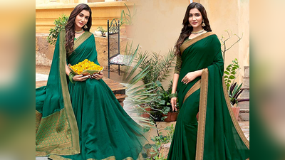 Green Colour Sarees देंगी ग्लैमरस लुक, मेहंदी फंक्शन में भी कर सकती हैं ट्राय