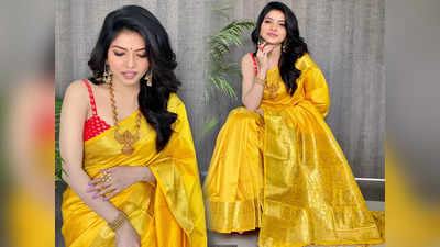 घर में शादी और हल्दी के मौके पर भी ये Yellow Saree देंगी एथनिक के साथ हाई डिमांड में चल रहा ट्रेंडी लुक