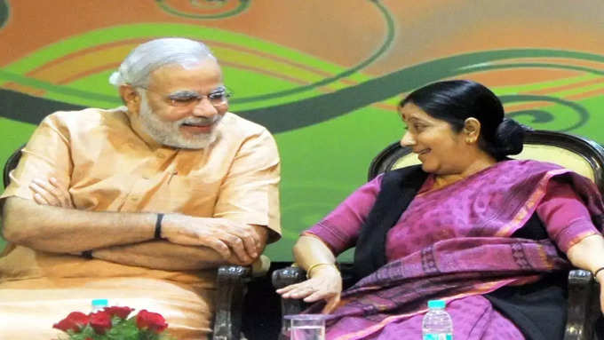 Sushma with Modi