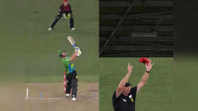 BBL: बल्लेबाज है या पतंगबाज... छत पर टांग दी गेंद, स्टेडियम से टकराकर लौटी तो अंपायर ने लिया ये फैसला