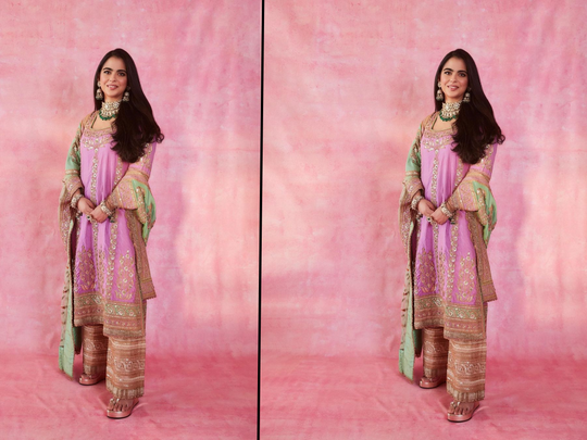isha ambani look in radhika merchant engagement party, पिंक ड्रेसमधील ईशा  अंबानी ठरली नवरीबाई राधिकावर भारी, अंबानींच्या लेकीपुढे बॉलीवूडच्या  अप्सराही पडल्या ...