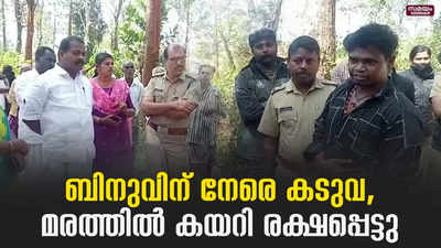 ബിനുവിന് നേരെ കടുവ, മരത്തിൽ കയറി രക്ഷപ്പെട്ടു | Wayanad Tiger