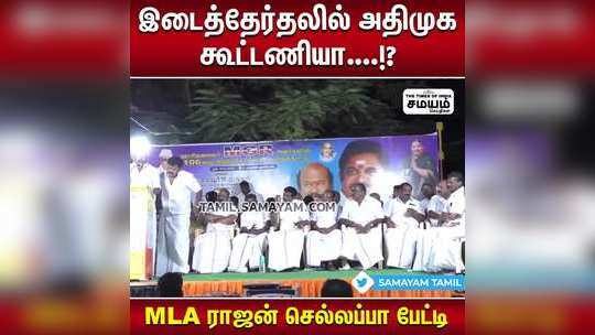 இடைத்தேர்தலில் அதிமுக கூட்டணியா....!?  MLA ராஜன் செல்லப்பா பேட்டி