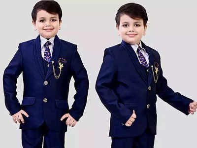 तुमच्या मुलाला एक स्मार्ट पार्टी लुक देण्यासाठी ग्रेट इंडियन रिपब्लिक डे सेलमधून आजच ऑर्डर करा हे coat pant suit set
