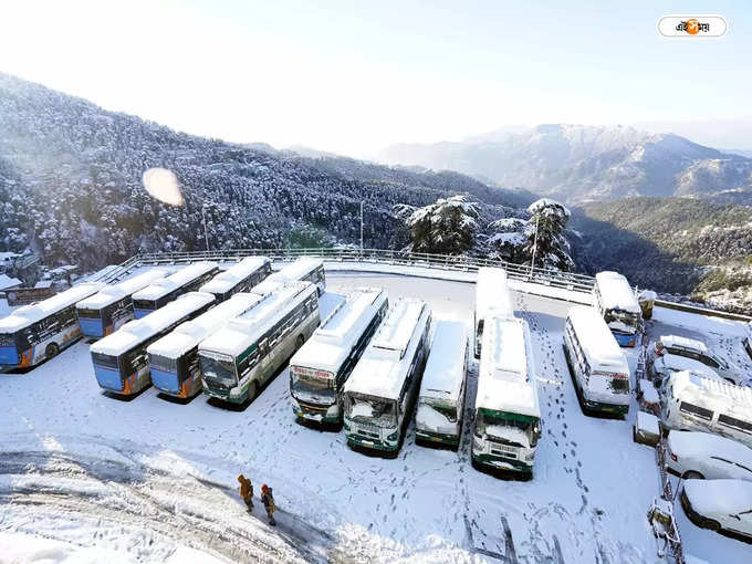 Snowfall in Shimla : বরফে ঢেকেছে শিমলা 