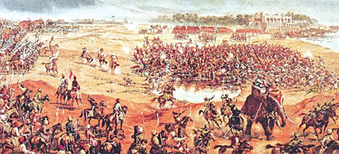 1757 में हुए प्लासी के युद्ध की तस्वीर