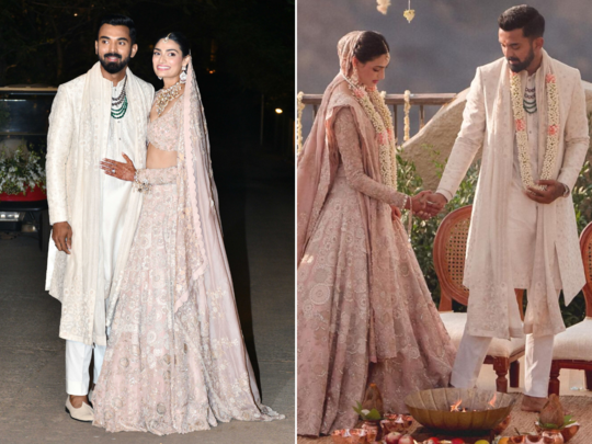 Athiya Shetty-KL Rahul: કે એલ રાહુલની દુલ્હનિયા આથિયા શેટ્ટીએ લૂકમાં આલિયાને આપી ટક્કર, જૂઓ Wedding Album 