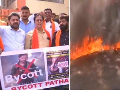 Pathaan Release Protest: पठान के विरोध में देश के कई शहरों में प्रदर्शन, कहीं आग लगाई तो कहीं फाड़े पोस्टर्स