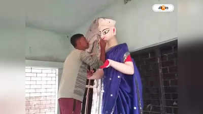 Saraswati Puja 2023 : সরস্বতী প্রতিমা গড়ে তাক লাগাল শান্তিপুরের ছাত্র, কুর্নিশ সহপাঠী থেকে শিক্ষকদের