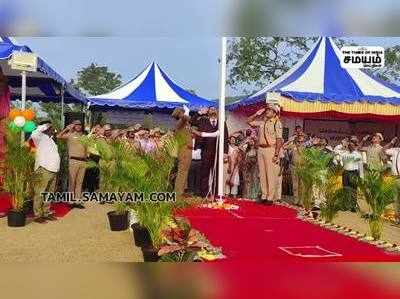 செங்கல்பட்டு மாவட்ட ஆட்சியர் ராகுல்நாத் கொடியேற்றி நலத்திட்டங்களை வழங்கினார்*