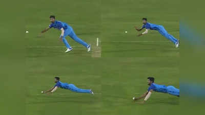 Washington Sundar Catch: भौकाली वॉशिंगटन... हवा में गोता लगाते हुए लपका अतिसुंदर कैच, एक ही ओवर में बदला खेल