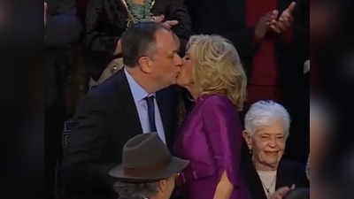 Jill Biden Kiss Video: अमेरिकी राष्‍ट्रपति जो बाइडन का स्‍टेट ऑफ द यूनियन और पत्‍नी जिल का कमला हैरिस के पति को किस, ले गया सारी लाइमलाइट