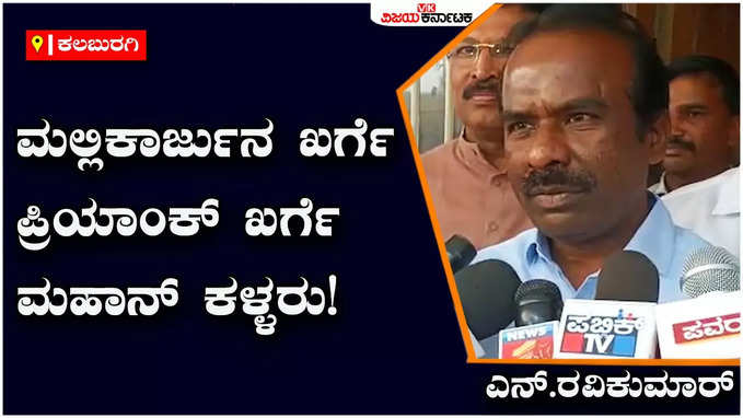 N.Ravikumar : ಕಲ್ಯಾಣ ಕರ್ನಾಟಕಕ್ಕೆ ಬಂದ ಹಣವನ್ನು ಮಲ್ಲಿಕಾರ್ಜುನ ಖರ್ಗೆ, ಪ್ರಿಯಾಂಕ್ ಖರ್ಗೆ ನುಂಗಿ ನೀರು ಕುಡಿದಿದ್ದಾರೆ:  ಎನ್.ರವಿಕುಮಾರ್