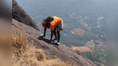 Jyothiraj Climbs Gadaikallu- ಐತಿಹಾಸಿಕ ಗಡಾಯಿ ಕಲ್ಲುಏರಿದ ಜ್ಯೋತಿರಾಜ್‌: ಕೇವಲ ಎರಡೇ ತಾಸಿನಲ್ಲಿ 1,700 ಅಡಿ ಎತ್ತರದ ಕಲ್ಲನ್ನೇರಿದ ಸಾಹಸಿಗ