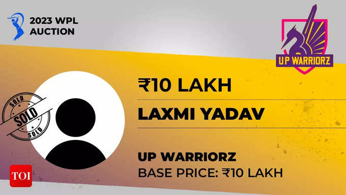 WPL Auction 2023 Live: लक्ष्मी यादव को यूपी वारियर्स की टीम ने खरीदा