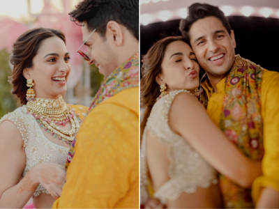 Kiara Advani Haldi: સિદ્ધાર્થ-કિયારાની હલ્દી સેરેમનીની તસવીરો આવી સામે; ડિઝાઇનર આઉટફિટ્સમાં જોડી લાગી ક્યૂટ 