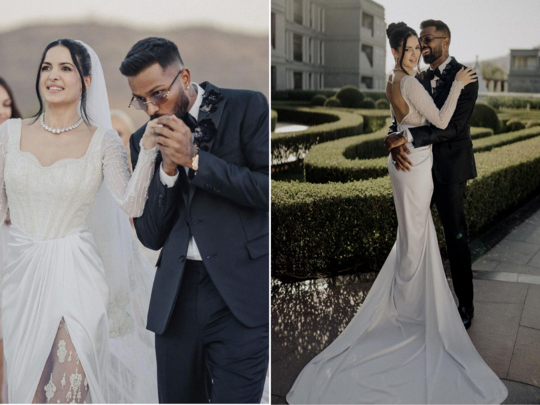 Hardik Pandya Wedding: નતાશાએ વેડિંગ ગાઉન પર લખાવ્યા બે ખાસ અક્ષર, 15 ફૂટ લાંબા ઘૂંઘટમાં હાર્દિક પંડ્યા સાથે કર્યા ફરીથી લગ્ન 