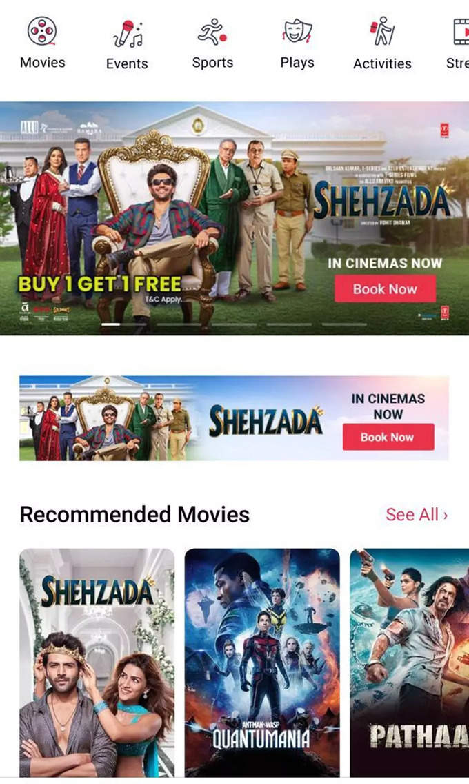 Shehzada Movie Tickets Buy One Get One Free