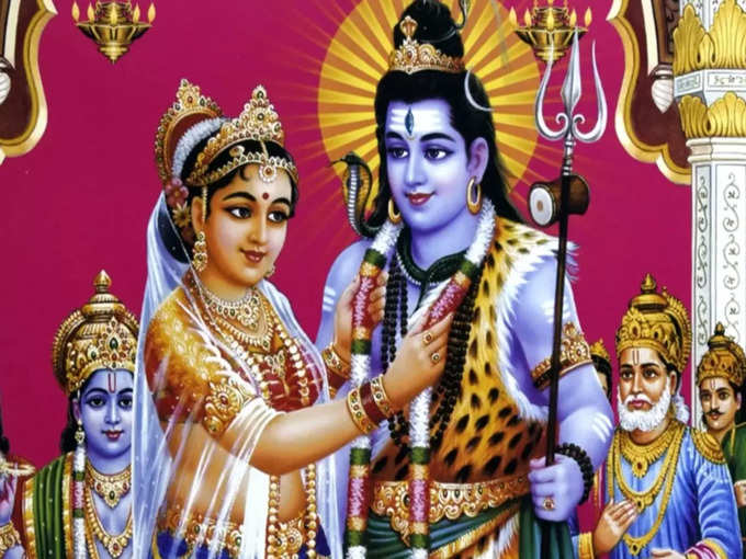 विवाह के समय शिव ने धरा चंद्रमौली रूप