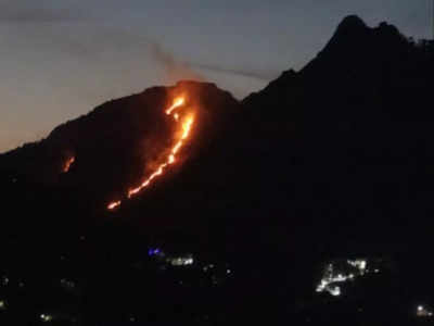 Nainital Fire: नैनीताल में कैमल्स बैक की पहाड़ी में भीषण आग 