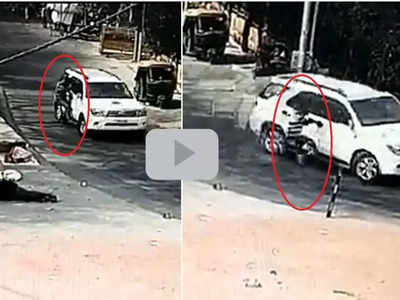 VIDEO: कारच्या विंडोत तरुणाला लटकवलं, SUV सुसाट पळवली; रस्त्यावर पडून करुण अंत