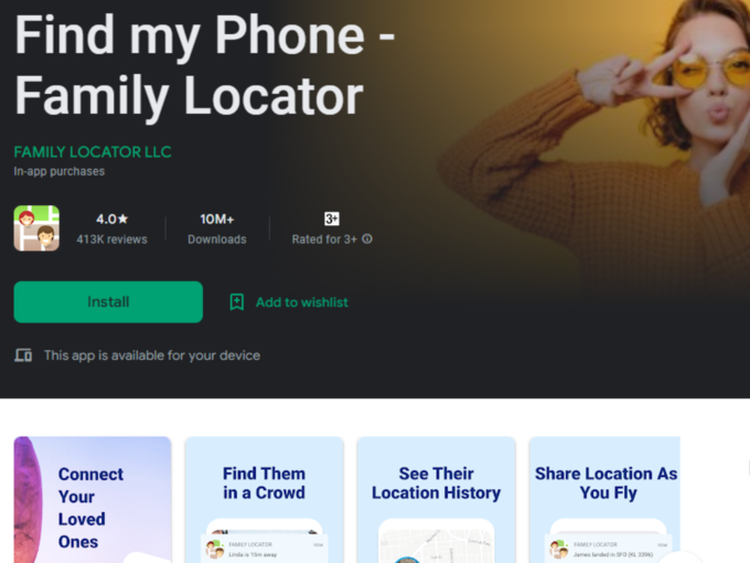 <strong>Find my Phone - Family Locator: </strong>