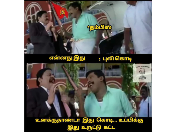 திமுக Vs நாம் தமிழர் கொடி!