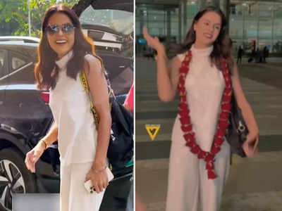 Priyanka Chahar: चंडीगढ़ एयरपोर्ट पर ढोल-नगाड़े से हुआ प्रियंका चाहर चौधरी का स्वागत, खुशी से झूम उठीं परी