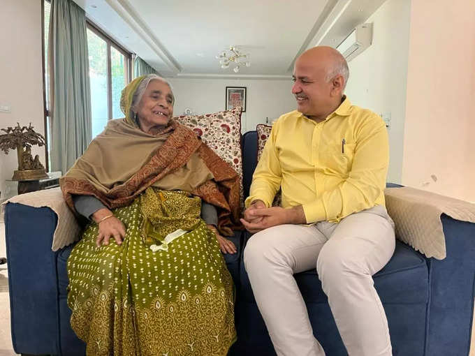 Sisodia with mother