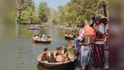 ஒகேனக்கலில் குவிந்த சுற்றுலாப் பயணிகள் - விடுமுறையை ஒட்டி படையெடுப்பு