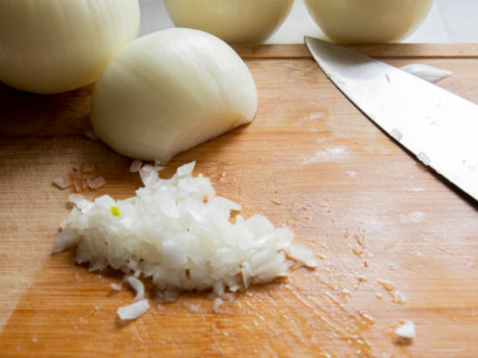 cut in half and then cut