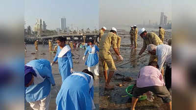मुंबई चौपाटी पर संत निरंकारी मिशन ने चलाया सफाई अभियान, समुद्री किनारों से निकला सैकड़ों टन कचरा