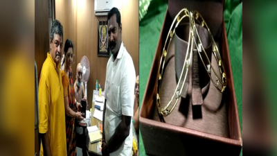 காஞ்சி காமாட்சிக்கு மும்பை பக்தர் வைர வளையல் காணிக்கை; புது வளையல் ஜொலிக்க பக்தர்களுக்கு அருள்பாலித்த அம்பாள்!