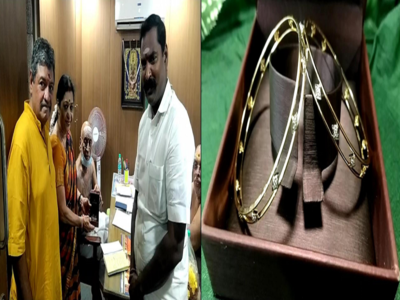 காஞ்சி காமாட்சிக்கு மும்பை பக்தர் வைர வளையல் காணிக்கை; புது வளையல் ஜொலிக்க பக்தர்களுக்கு அருள்பாலித்த அம்பாள்!