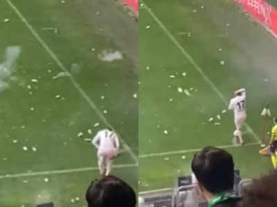 फुटबॉल का खूनी मैच, स्टेडियम में खिलाड़ियों पर चले चाकू, पटाखों से जलाया और बोतलों से किया जानलेवा हमला