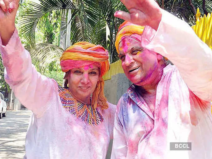 shabana javed holi party