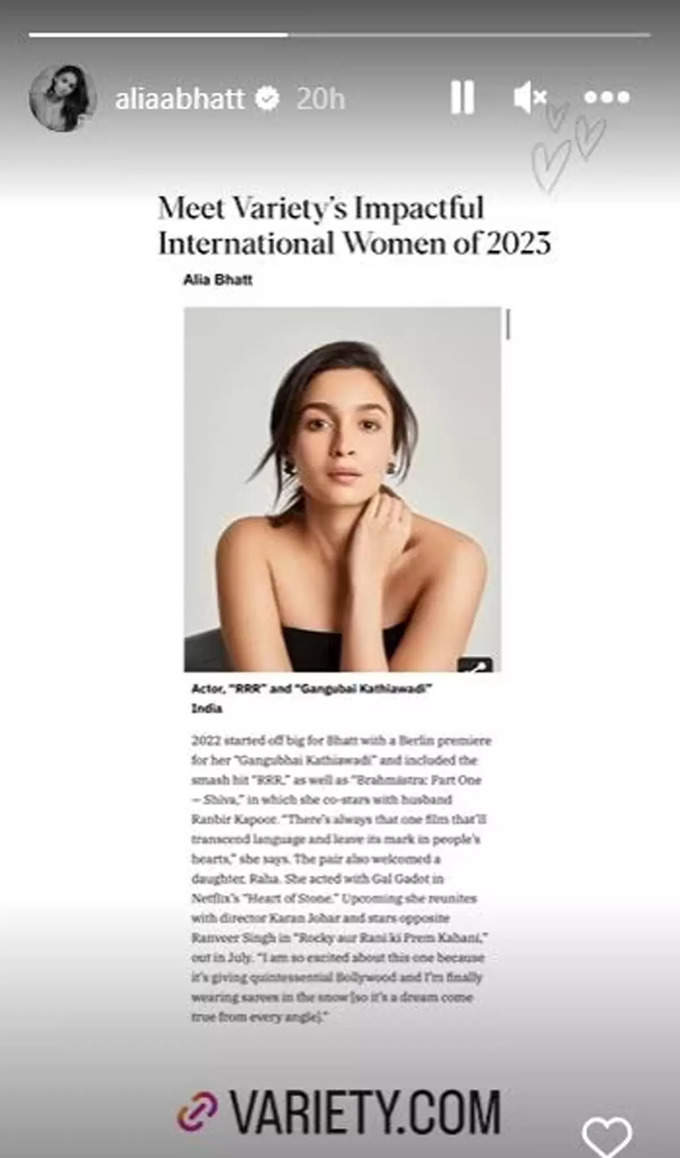 Alia Bhatt Varietys list of Impactful International Women