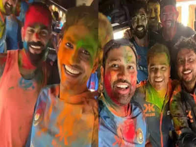 Indian Cricketers Holi: ભીગે ચુનર વાળી રંગ બરસે.. વિરાટ કોહલીએ કર્યો જોરદાર ડાન્સ, ગુલાલ ઉડાડતો હતો રોહિત શર્મા 