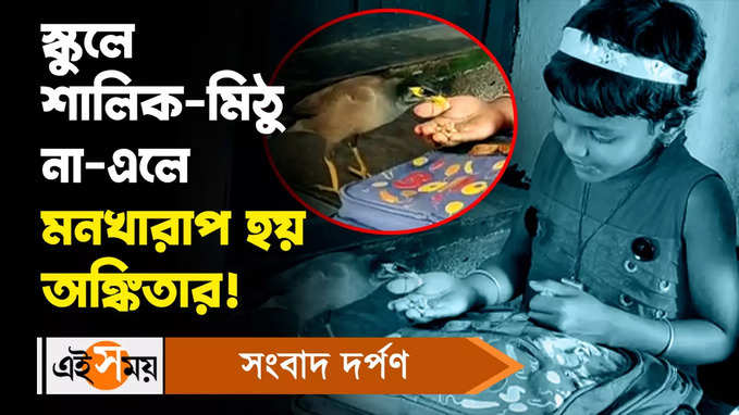 Viral Video: স্কুলে শালিক-মিঠু না-এলে মনখারাপ হয় অঙ্কিতার!