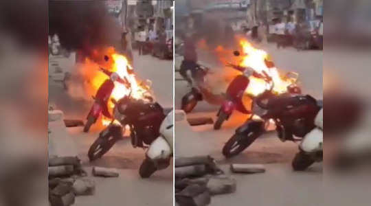 pure ev electric scooter catches fire in warangal of telangana