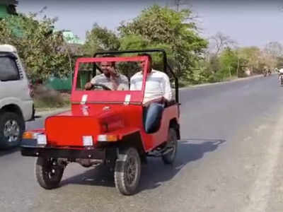 Azamgarh: 2 लाख के खर्च में युवक ने बना डाली Mini Thar, एक बार चार्ज करने पर चलती है 100 किलोमीटर