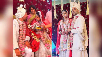 Daljeet-Nikhil Wedding: दलजीत कौर की निखिल पटेल से हुई शादी, बेटे का हाथ थामे एक्ट्रेस पहुंची मंडप, देखिए फोटो