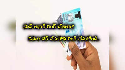 PAN Aadhaar Card లింక్ చేశారా? లేదా? గుర్తు లేకున్నా పర్లేదు.. సింపుల్‌గా ఇలా చెక్ చేసుకొని లింక్ చేసుకోండి! 