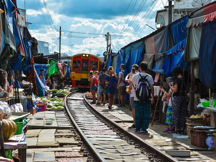 Maeklong Market Railway In Thailand - Unusual Rail Routes