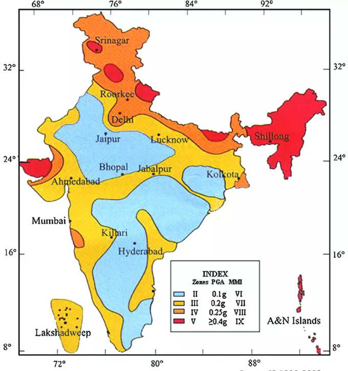 earthquake map