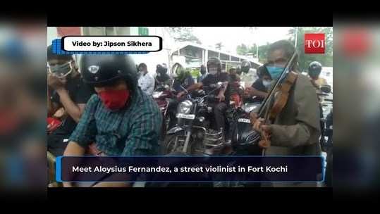meet aloysius fernandez a street violinist in fort kochi