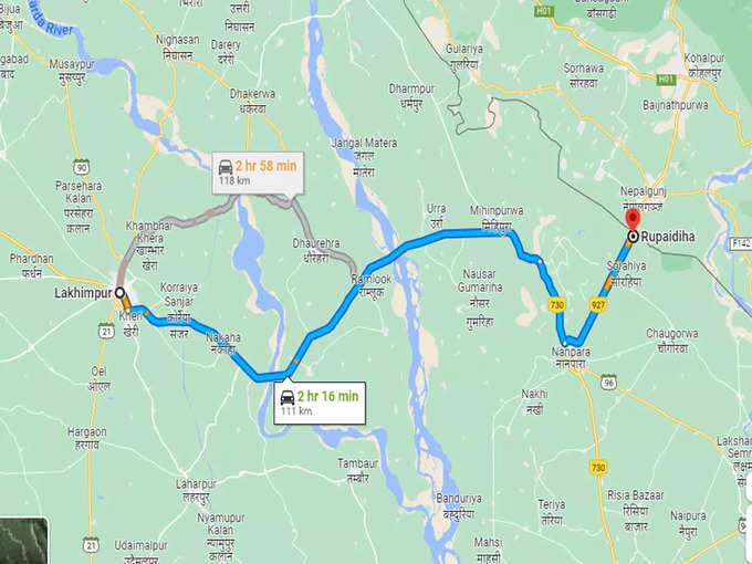 LAKHIMPUR TO RUPAIDEEHA